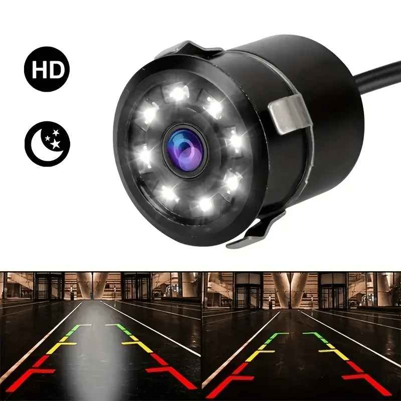 Car Reversing Camera with 8 LED Lights, Offers Clear Night Vision, Is Easy to Install, Takes Up Little Space