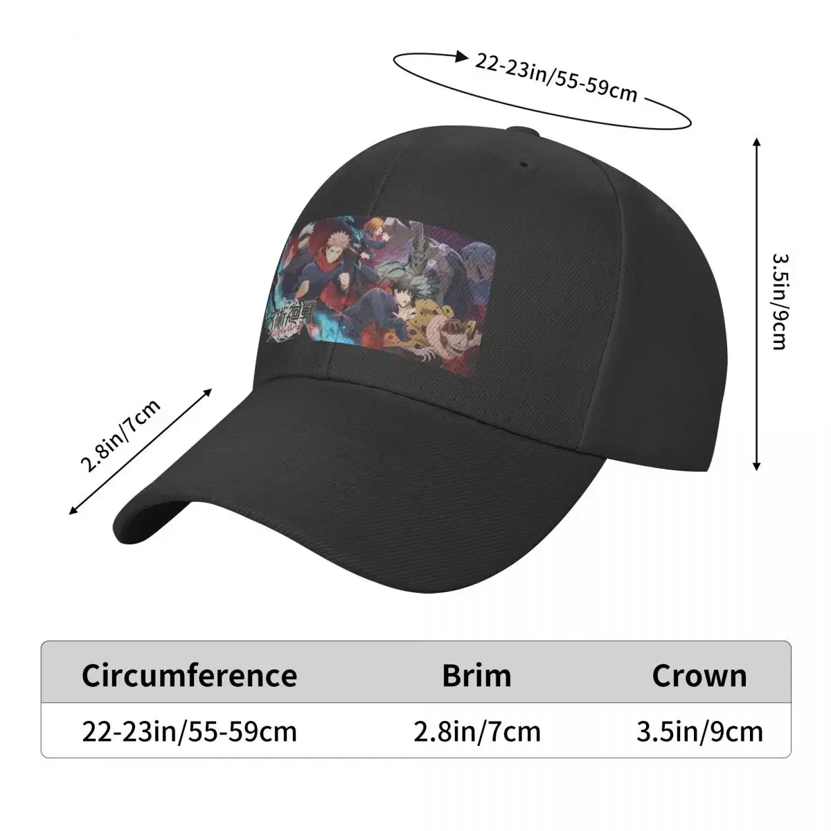 Jujutsu Kaisen Baseball Cap For Men Cotton Hats Adjustable Hat Fashion Casual Cap Truck Driver Hat