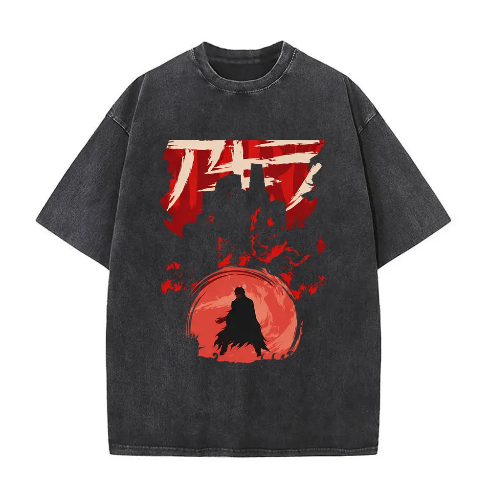 

Washed Vintage Anime Akira T Shirt Japanese Science Fiction Cartoon Movie Shotaro Kaneda T-shirt Men Manga Fashion Trend Tshirt