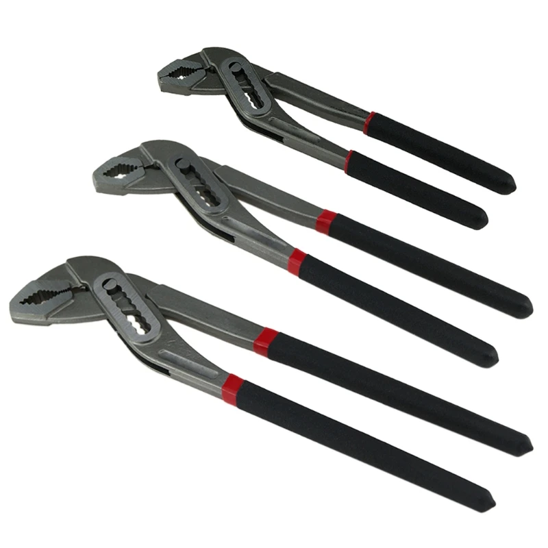 

12In 10In 8In Multifunctional Tongue and Water Pliers with Comfort Grips for Home Repair Pipe and Fittings