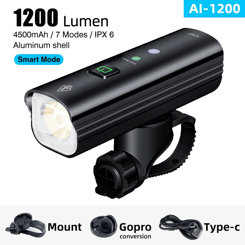 SoRider Bike Light AI 1200 Lumens headlight BR 2000 Lumen High Brightness Multi-Function MTB Cycling Safety bicycle Front Lights