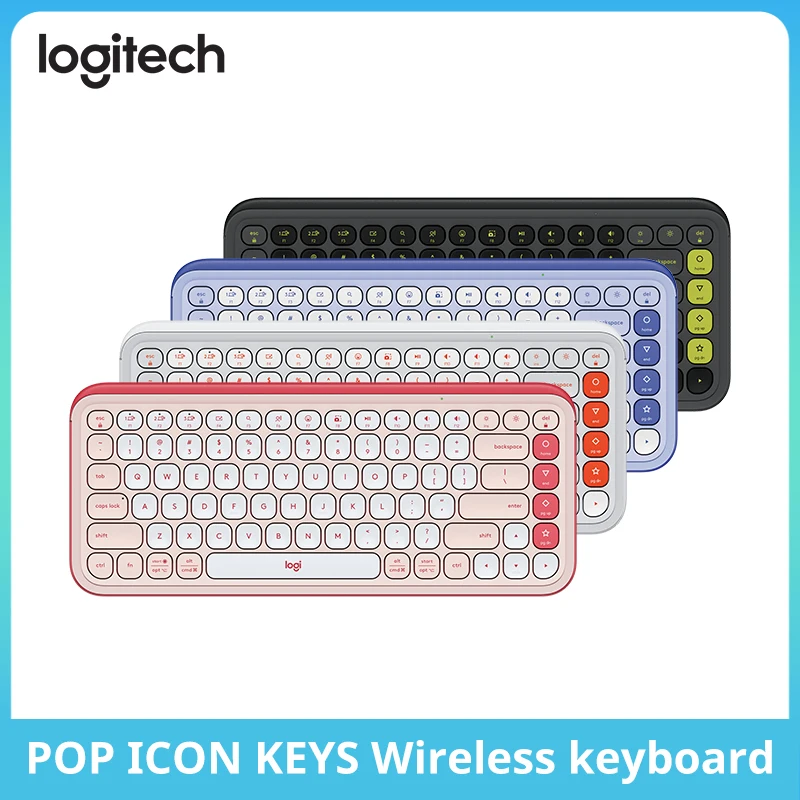 

Logitech POP ICON KEYS keyboard Bluetooth connection suitable for computers with packaging box 100% original