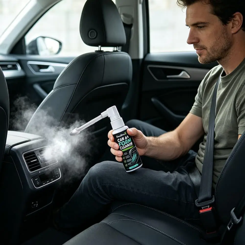 Car AC Foam Cleaner Long Nozzle Air Vent Evaporator Deep Clean Spray Remove Dust Odor Air Conditioner Deodorant