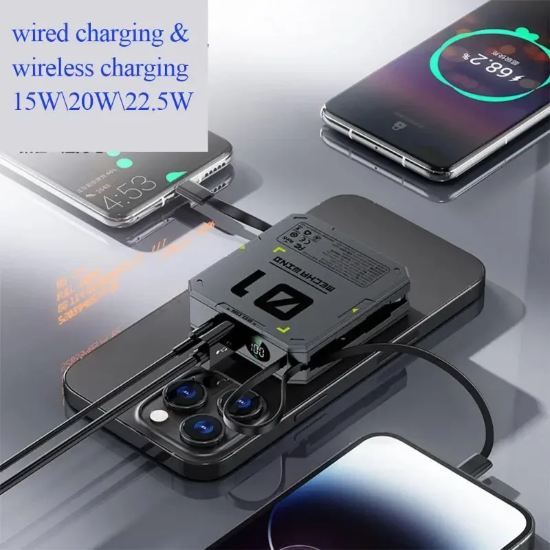 Portable 15W Wireless Fast Charging 5000mAh Magsafe Power Bank Supports Charging Multiple Devices At The Same Time Powerbank