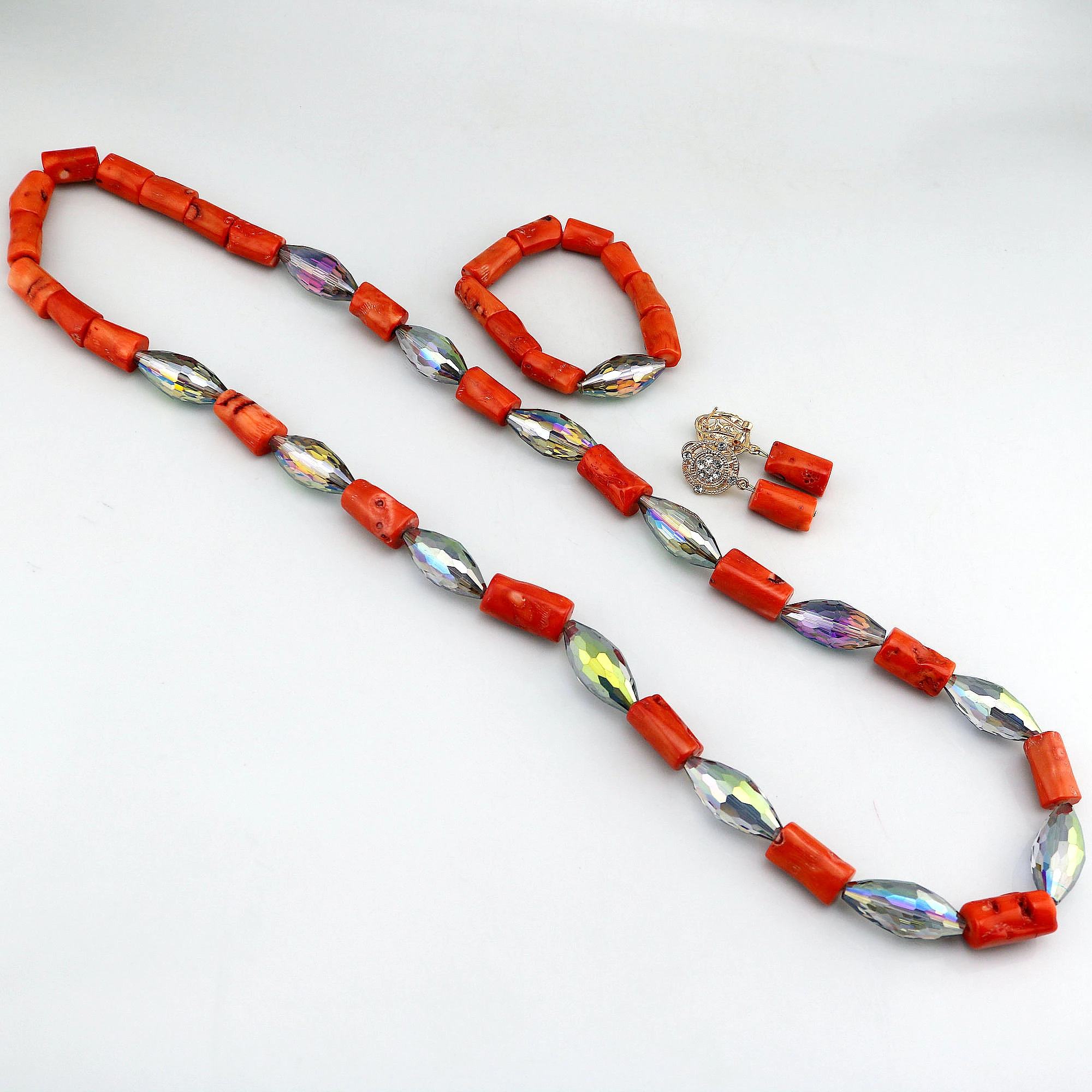 

2024 New Coral Jewelry Sets Luxury African Nigerian French Bridal Party Wedding Beads Coral Jewelry sets