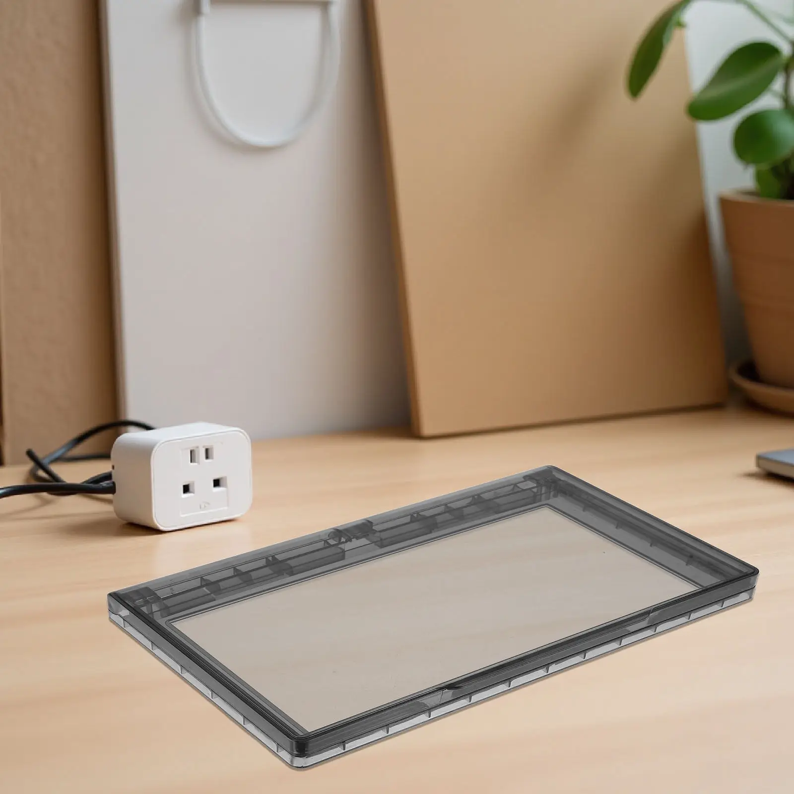 

2 шт. ультратонких самоклеящихся водонепроницаемых защитных накладок для розеток в ванную и кухню