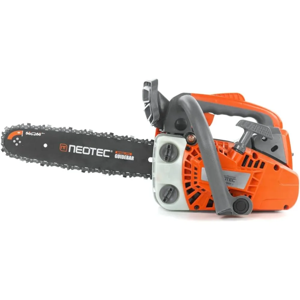 12'' Top Handle Gas Chainsaw,2-Stroke 25.4cc Portable Chain Saws for Trees Gas Powered Wood Cutting