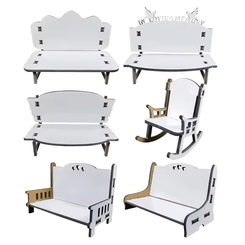 30pcs/lot 11.4*7.5*10.5cm Sublimation Blanks Custom Memorial Rocking Chair For Memory Gifts