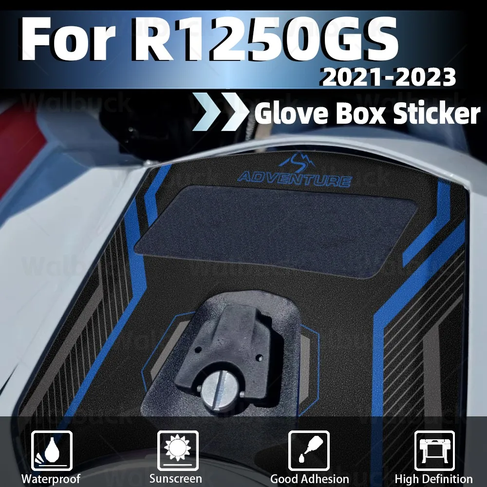 Motorcycle Frosted Gloves Box Stickers Protector Pad Accessories Decals For R1250GS Adv R 1250 GS 2018-2024 2023 2022 2021