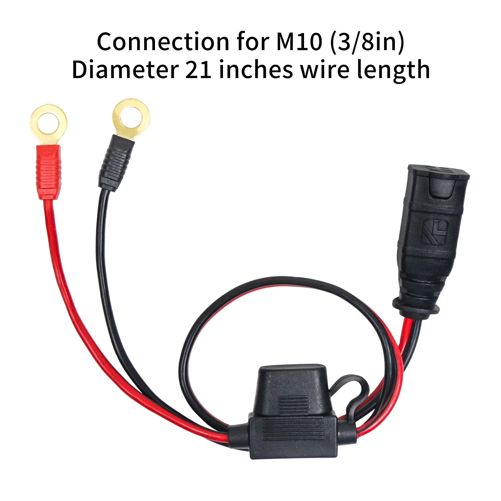 Automotive and Motorcycle Wiring Harness Suitable For NOCO GC008 X-Connect Compatible M10 XL Cable Ring Terminal Connection Wire