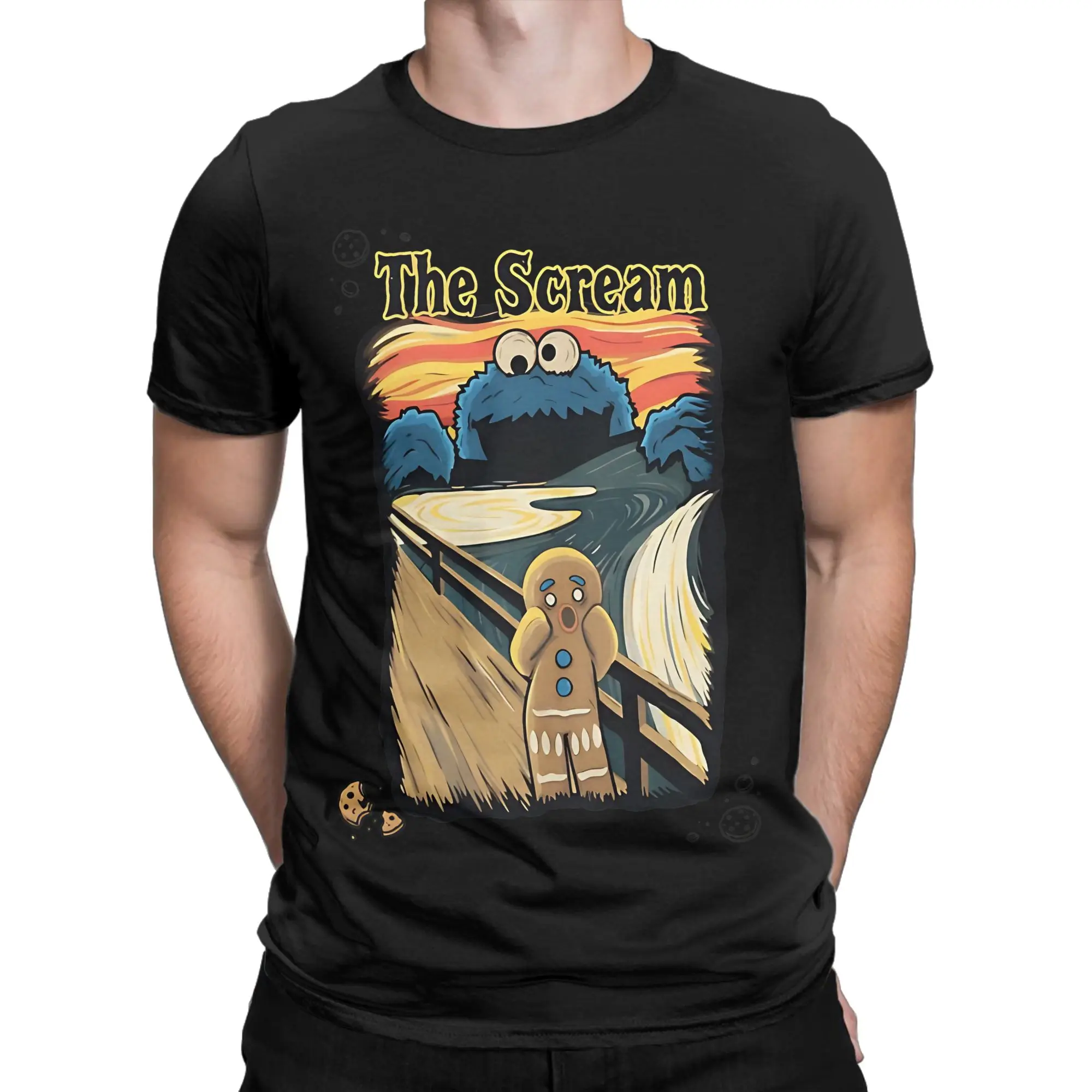 Cookie Munch Munch Parody Funny 100% Cotton T-Shirt sSesame Street Tees Tops For Men