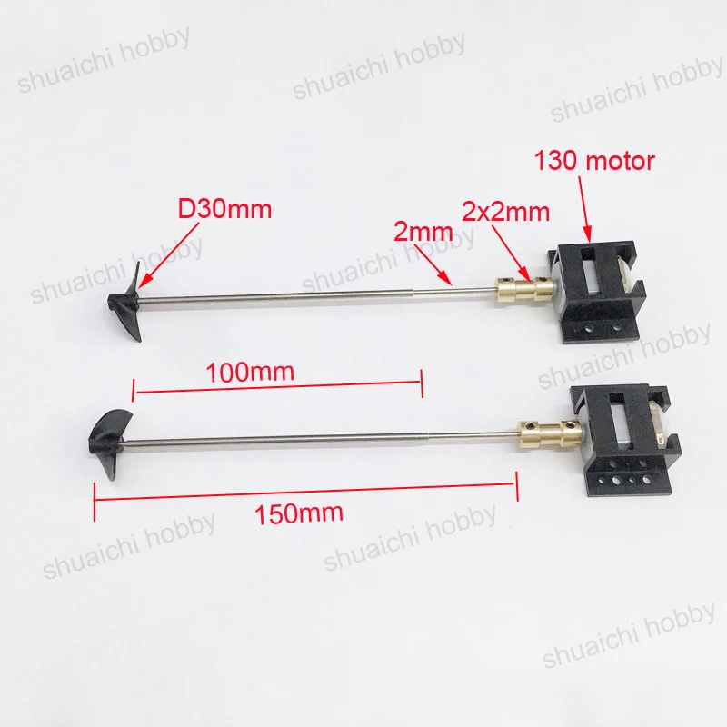 1ペア3-6v 130強力な磁石モータキット差動ターンエンジンと15センチメートルドライブシャフト + cw ccw D30プロペラrcボートdiy