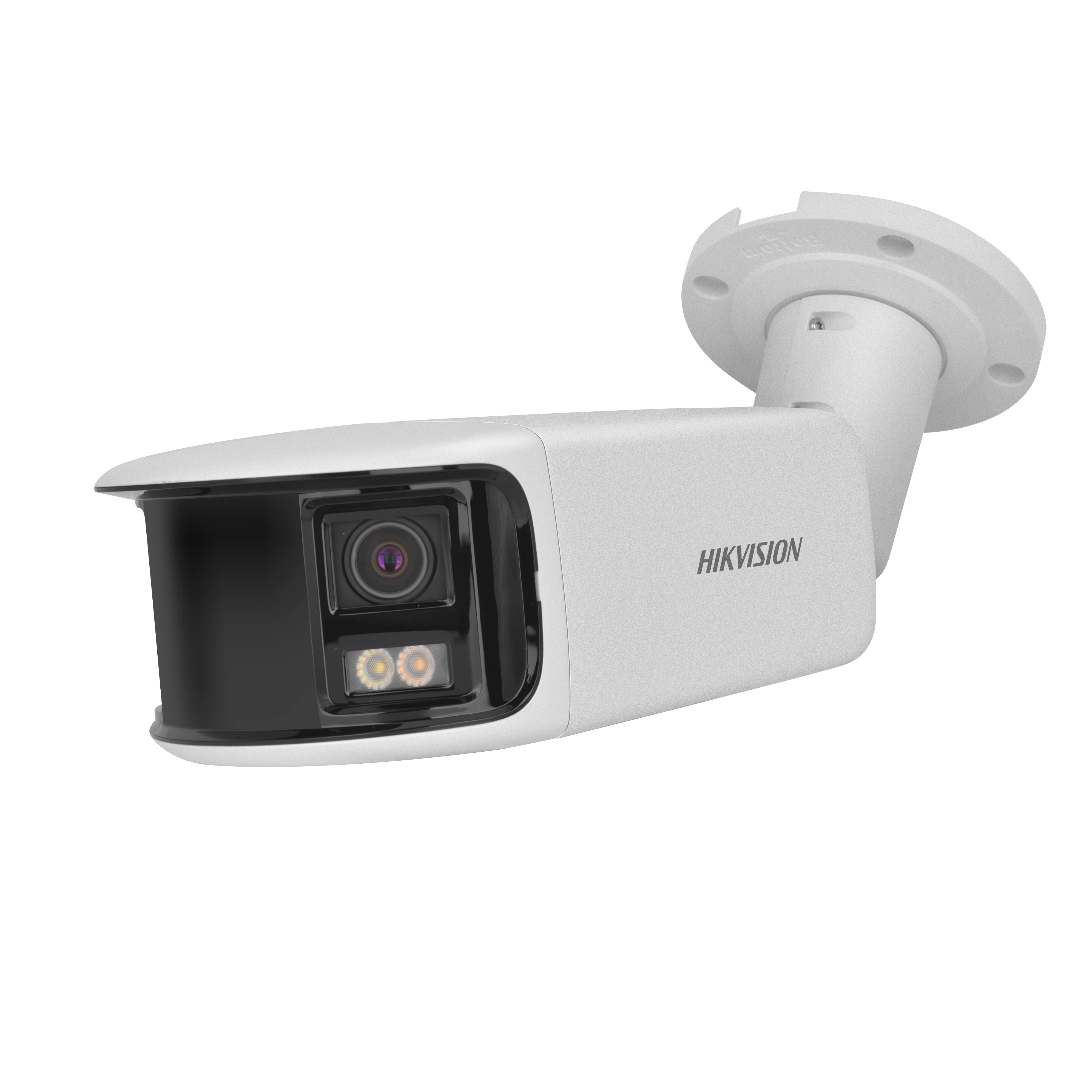 HIKVISION 4MP Panoramic Camera DS-2CD2T47G2P-LSU/SL Security ColorVu Bullet Double Lens 24/7 Colorful Image Built-in Mic Speaker