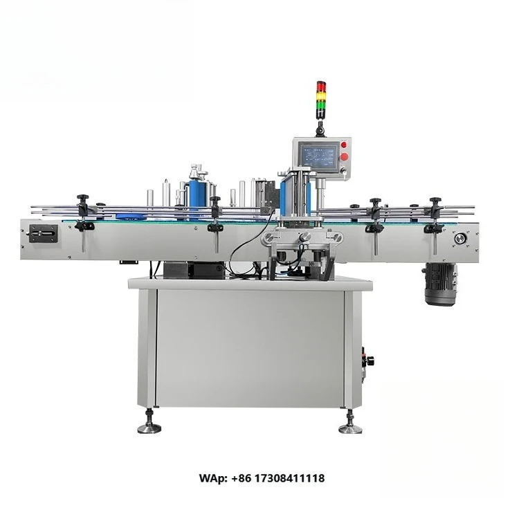 High Precision Automatic Pet Canned Food Round Bottle Sticker Labeling Machine