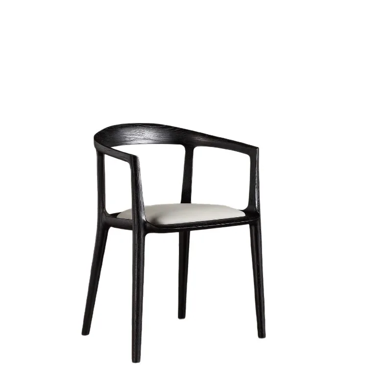 

Nordic chair medieval solid wood chair dining chair ash wood tenon and mortise fabric master tea
