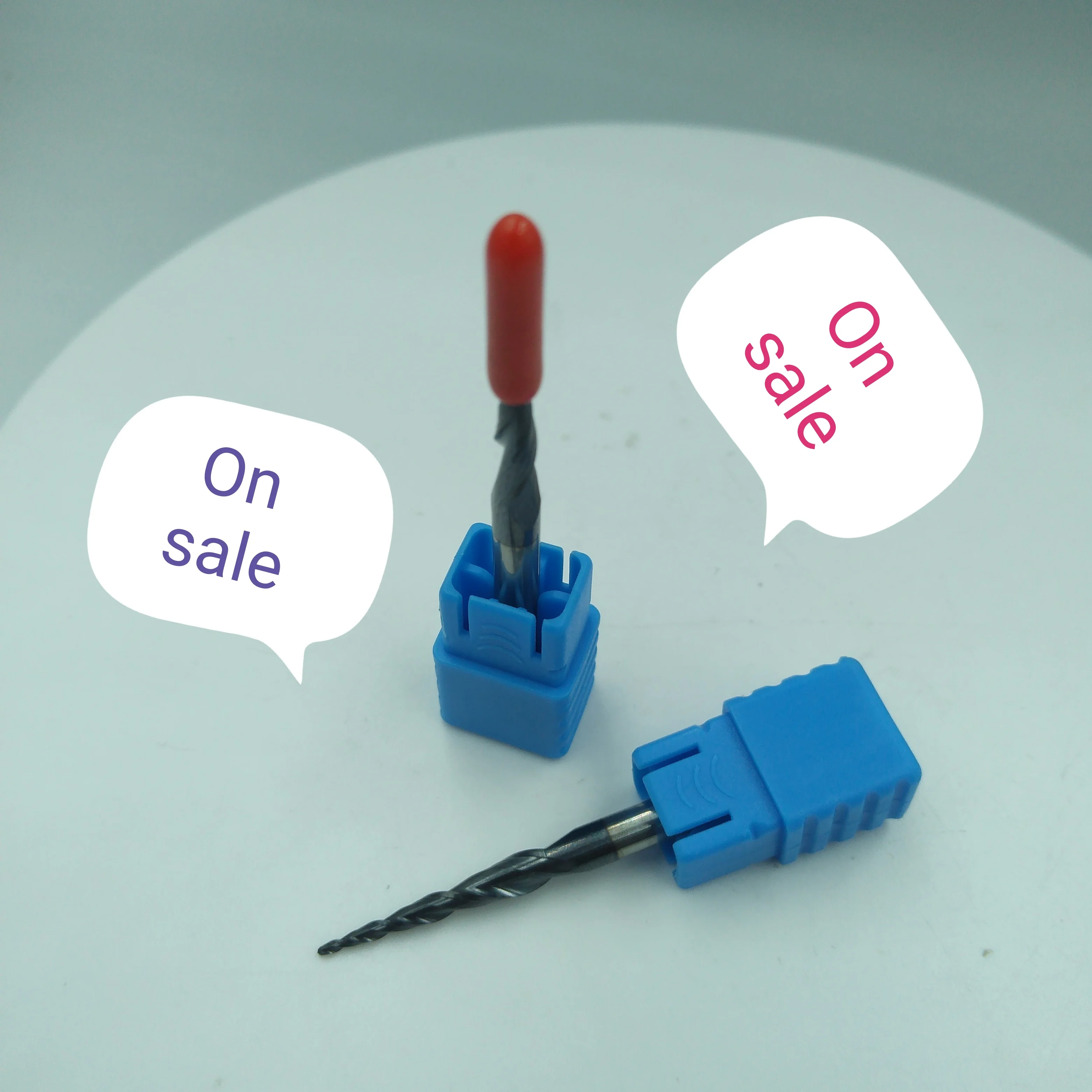 HRC55 R0.5*D4*20.5*50L*2F Tungsten solid carbide Coated Taper Ball Nose End Mills taper and cone endmills