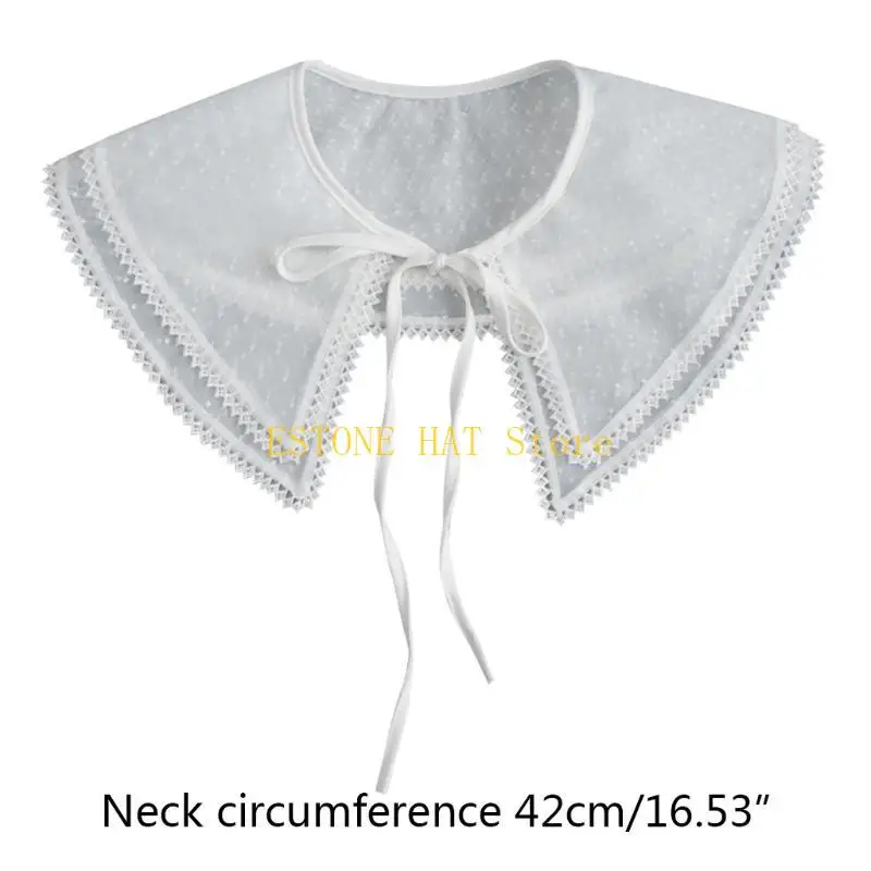 49mf w stylu słodka fałszywa kołnierz elegancka odłączona fałszywa kołnierz dekoracyjny faux kołnierz krawat kobiet