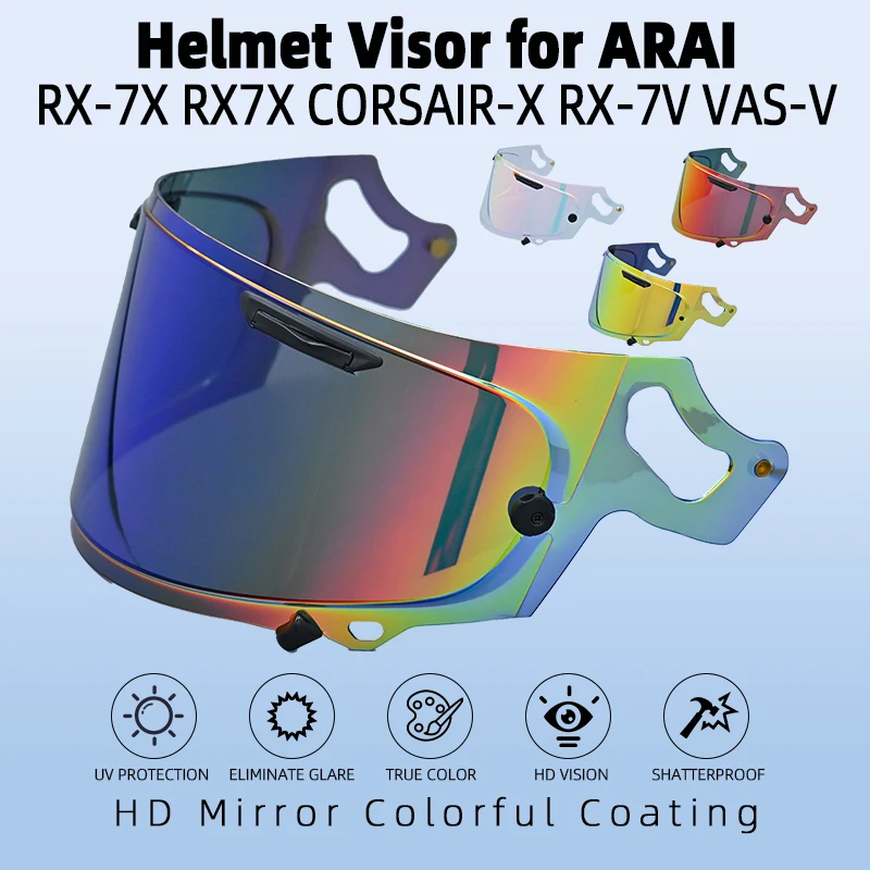 Helmet Lens Visor Motocross Helmet Motorcycle Full Face Helmet Shied Lens Glasses for Arai RX-7X RX7X CORSAIR-X RX-7V VAS-V