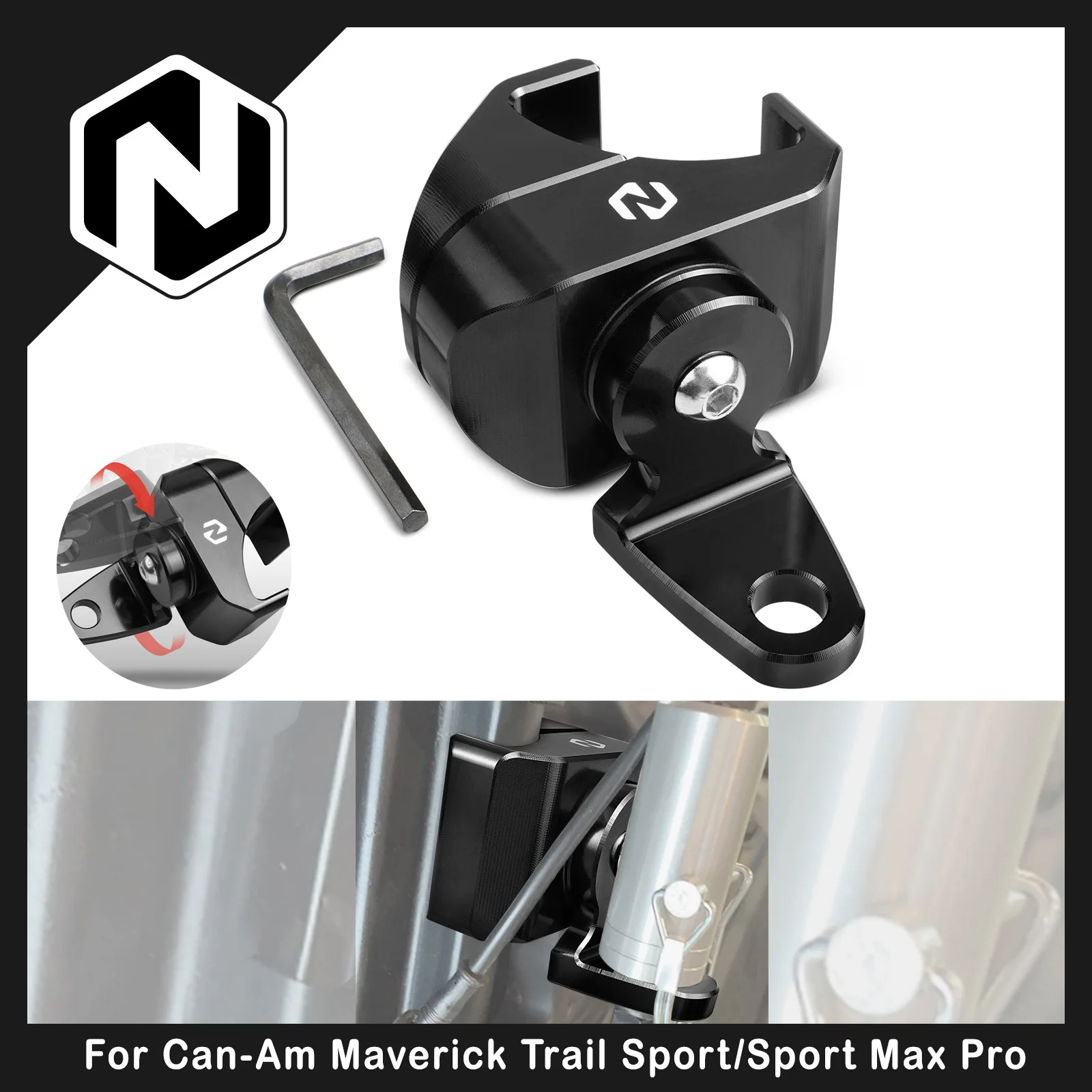 NICECNC UTV Whip Mount For Can am Defender Outlander Commander 2021+ Maverick Trail Sport For Polaris Ranger General Aluminum