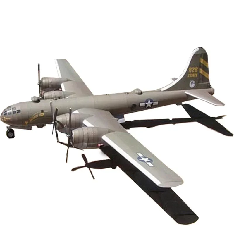 

93cm American B29 Super Aerial Fortress Bomber Aircraft DIY 3D Plan Fighter Paper Model Building Set Education toys for children