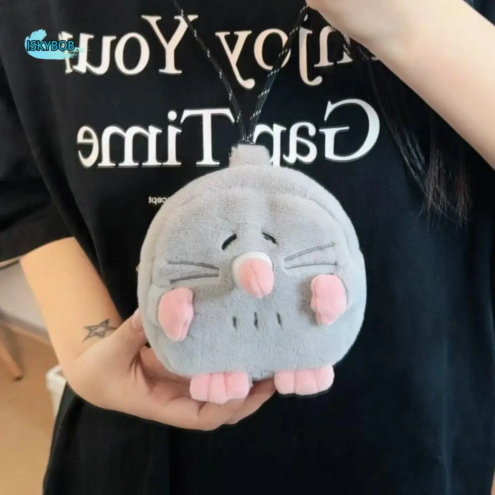 

Portable Ins Hanging Neck Wallet Multifunctional with Zipper Mole Coin Purse Card Holder Bag Pendant Cartoon Key Bag Lady