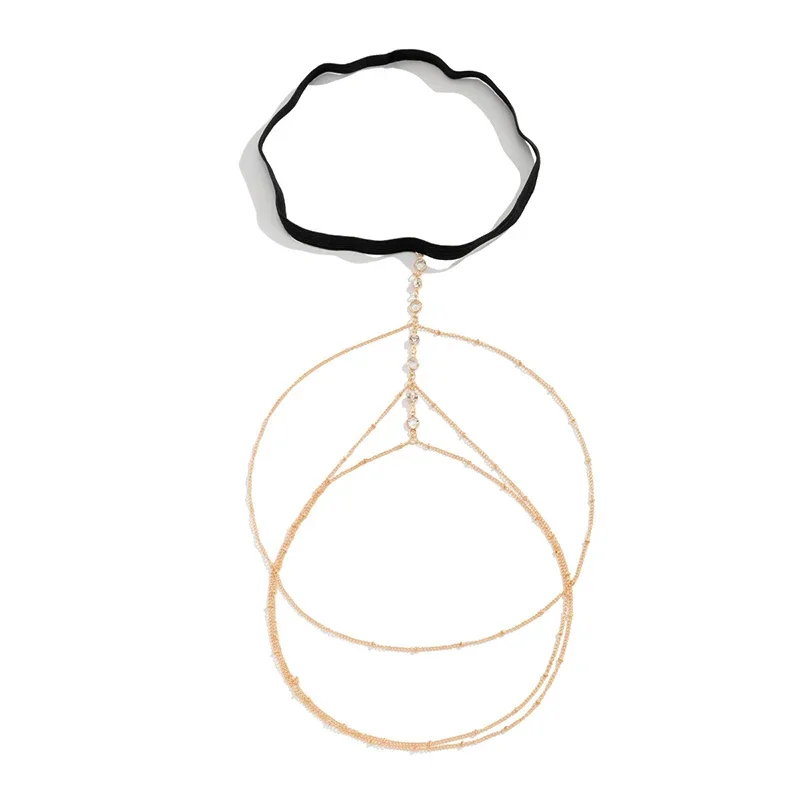 2025 المرأة البوهيمي الفخذ سلسلة بسيطة ستار الجسم سلاسل للنساء طبقة مزدوجة المعادن Bodychain موضة الفخذ مجوهرات الساق تشا