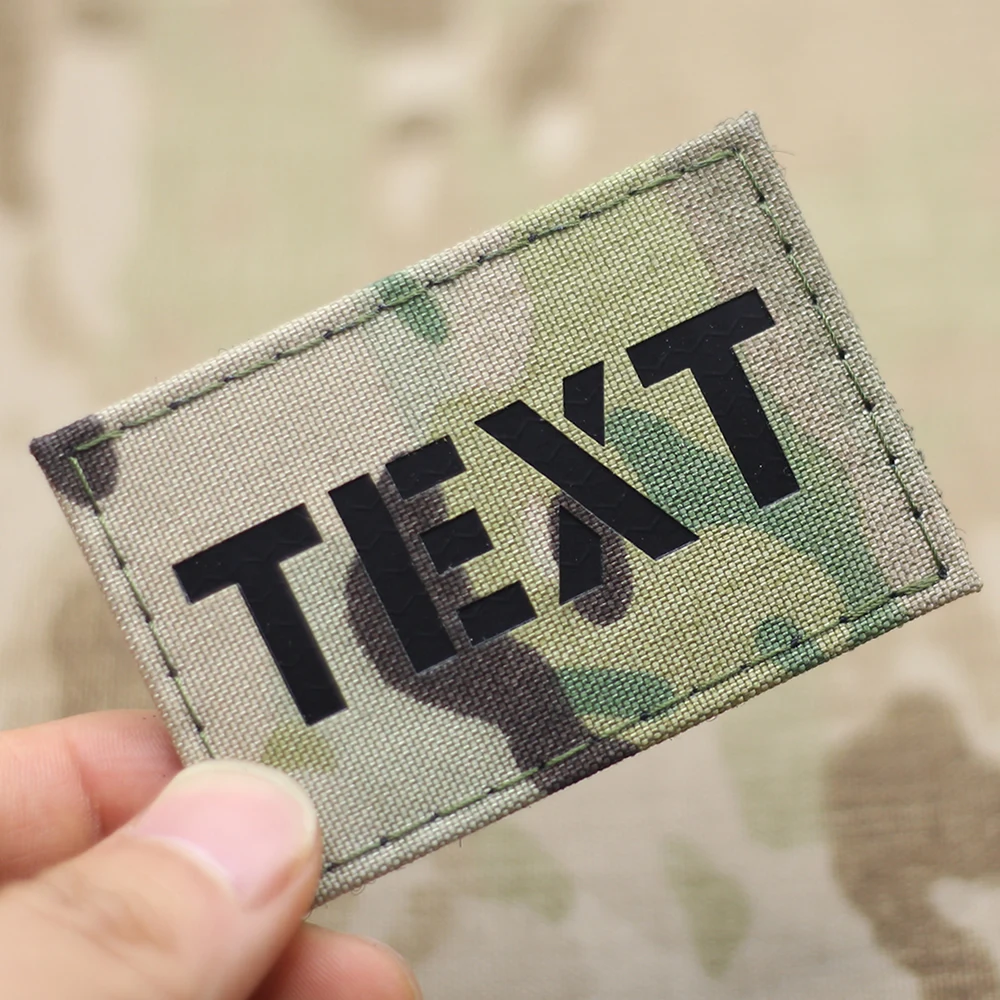 2x3inch Customize Call Sign Patches Your Own Text Patches Laser Cutting Patches Custom Infrared Combat ID Military Patches