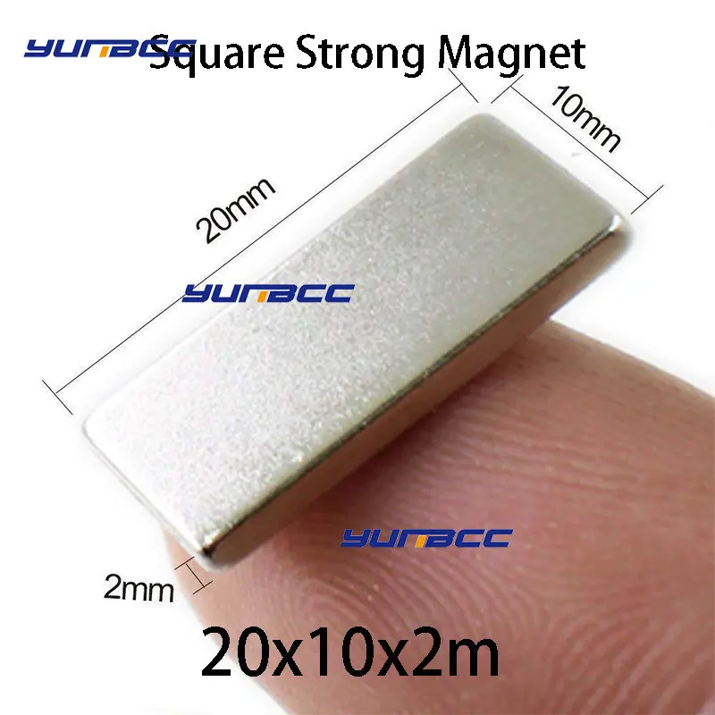 20x10x2 N35 Ima Neodymium Super Strong Magnets The Refrigerator Square Magnet Balls Imas Magnetic Brackets Solder Magnit Aimant