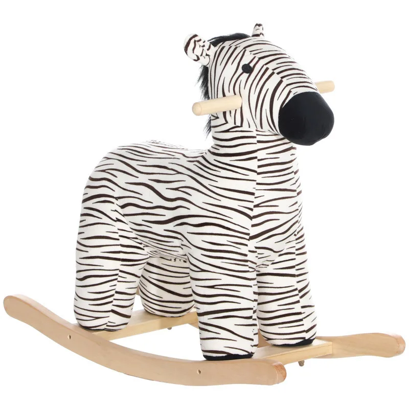 Zebra Ride On Animal Kids 2 anos Realista Soft Pelúcia Rocker Seguro Estável Brinquedo de balanço para crianças