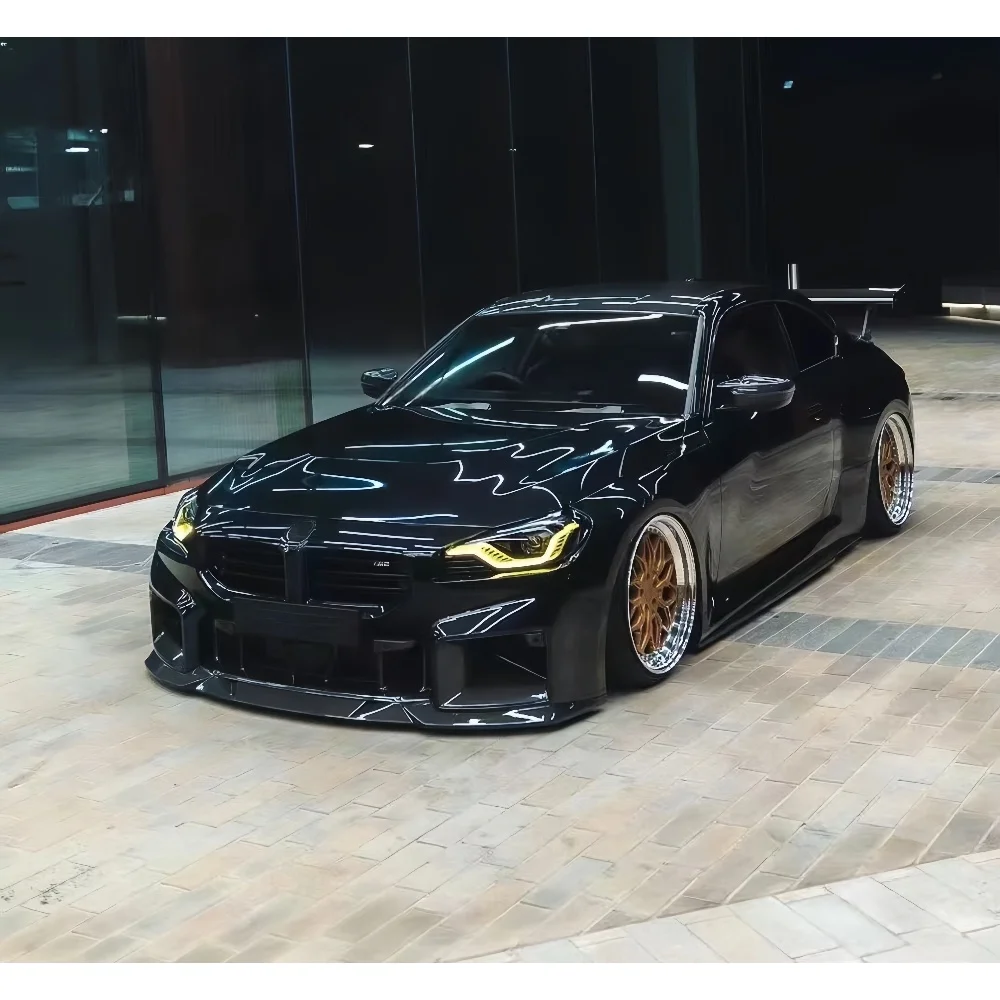 Car Modification Dry Carbon Fiber Front Lip Rear Diffuser Side Skirt Small Bag Suitable for BMW M2 (G87)