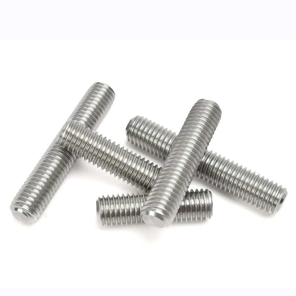M3 M4 M5 M6 M8 M10 304 Stainless Steel Full Threaded Rod Bolt Fully Metric  Headless Bolt Thread Stud Rods Screws Length16-100mm