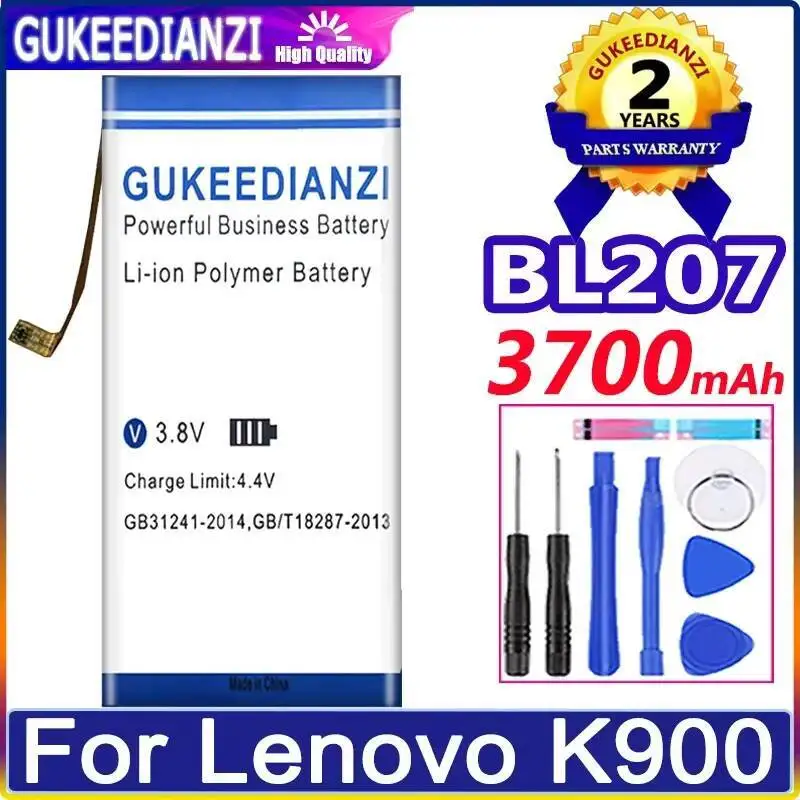 بطارية الهاتف المحمول عالية السعة 3700Mah BL207 لينوفو K900