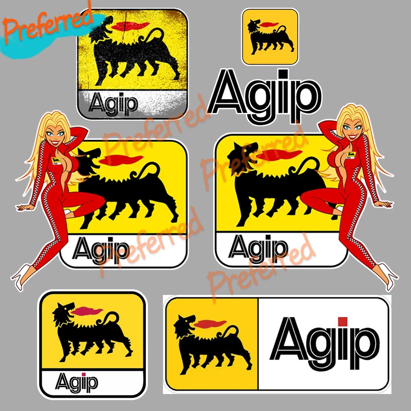 

High Quality Agip Laminate Vinyl Sticker for Your All Cars Motocross Racing Laptop Helmet Trunk Window Bumper Vinyl Decal