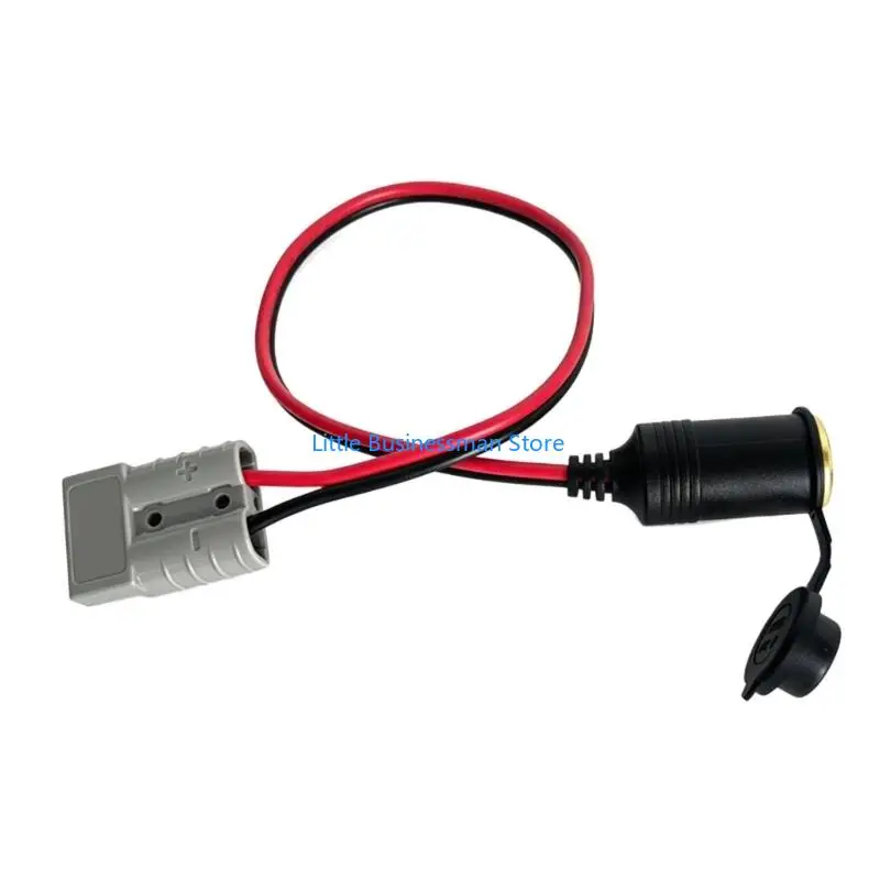 Battery to Socket Conversion Wire, SB50 to Car Female Adapter Cable 30A 50Cm for Car Refrigerator Power Supply M76A