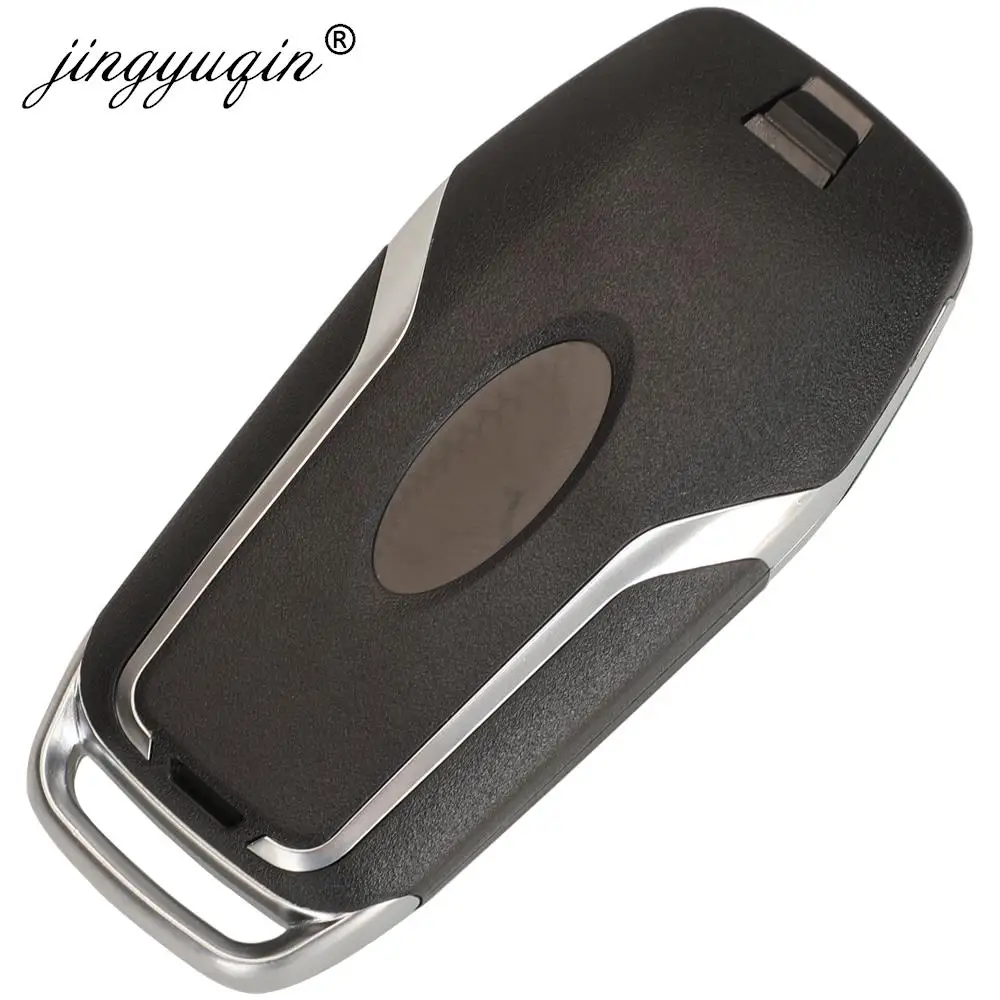 jinyuqin Smart Remote Key Case 3/4/5 Button for Ford Mustang Edge Explorer Fusion Mondeo Kuka Car Key Shell Uncut Blade