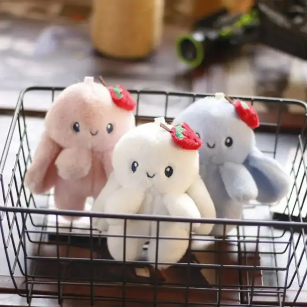 Easter Cute Bunny Plush Keychain for Backpack Mini Soft Rabbit Doll Keychain Purse Charm Pendant Key Ring Gift for Women Girls