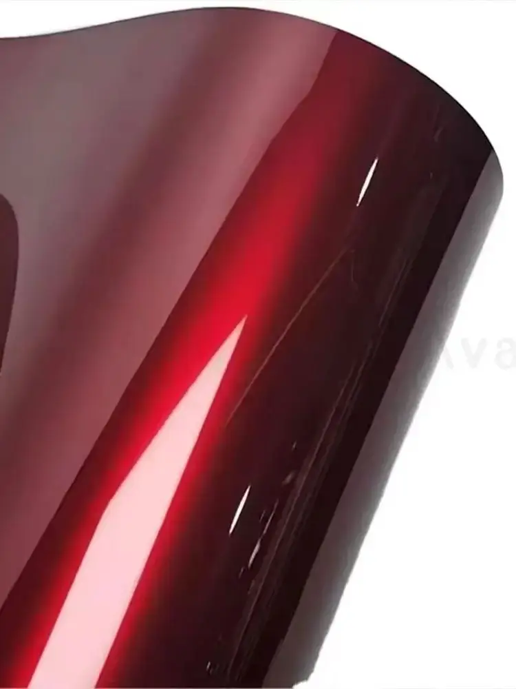 Premium PET PVC hoogglans vloeibaar metallic drakenbloed rood vinyl wrap film auto motorfiets luchtontgrendeling auto kleurverandering film - afbeelding 2
