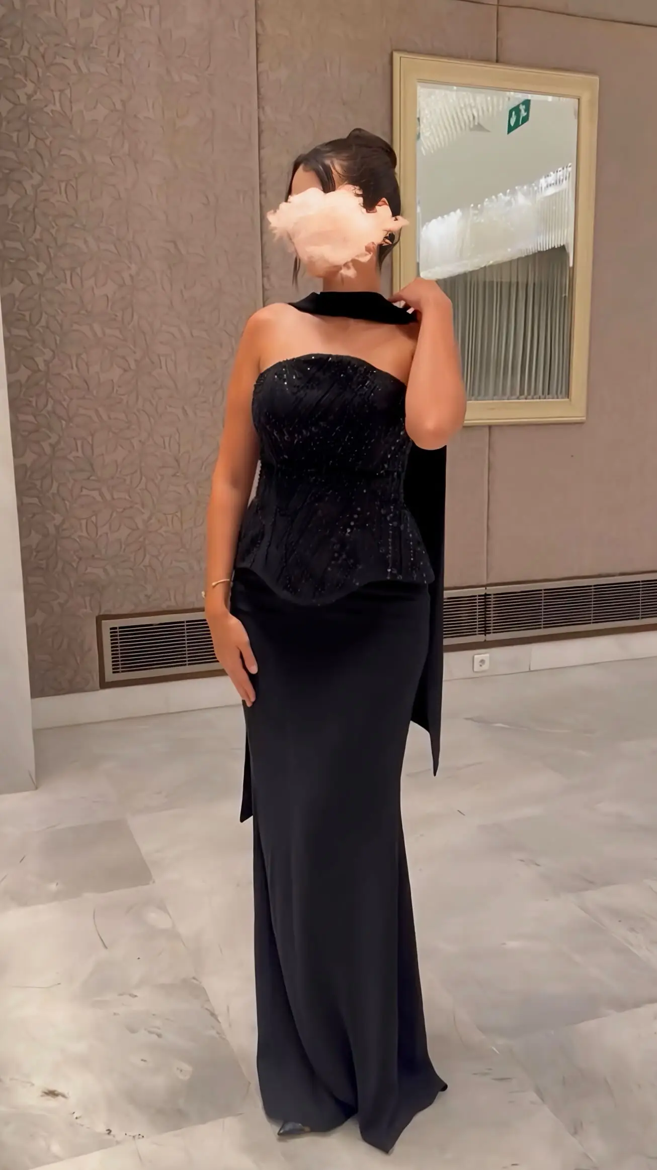 Contessa Dubai personnalisé bretelles perles Corset robe de bal en mousseline de soie écharpe vestido de gala élégante sirène formelle robe d'événement de soirée