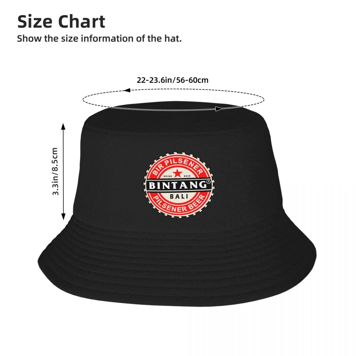 Bintang Bali Beer Balinese Souvenir Bucket Hat Panama For Kids Bob Hats Reversible Fisherman Hats Beach Fishing Unisex Caps