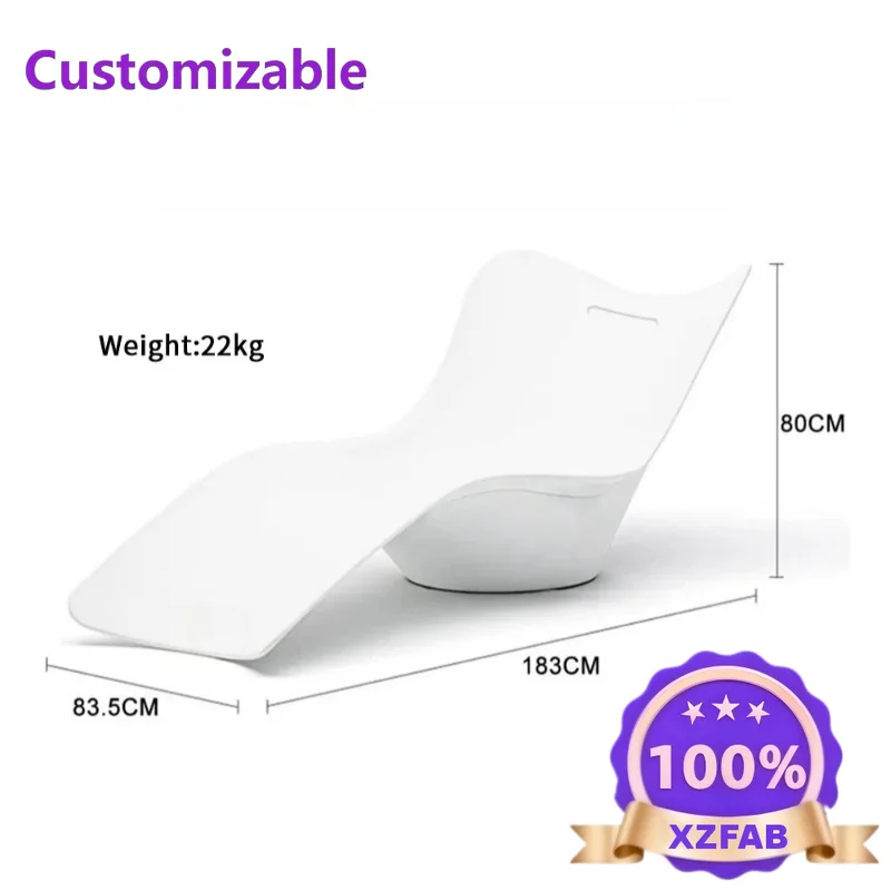 Factory Direct 2026 Outdoor Furniture Frp Fiberglass in Pool Lounger Villa Courtyard Hotel Garden Swimming Pool Beach Lying Sun
