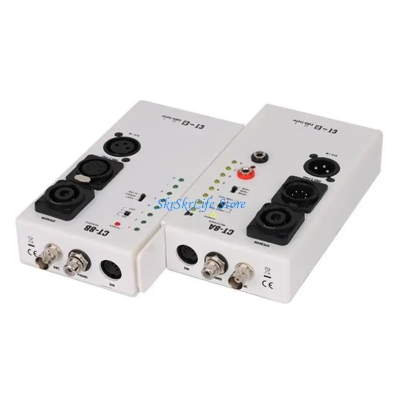 E65E CT8 Audiotory Cable Tester High Accuracy for RJ45 TRS Networking Cable Checks and Maintenance Wire Testing