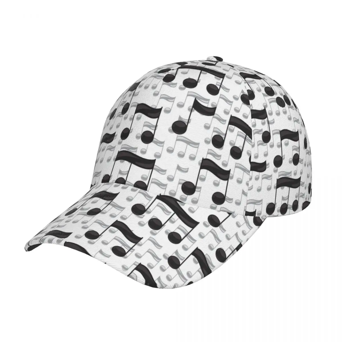 Golf hat men Baseball Cap Sports Music Notes White Background Snapback Hat Fashion Outdoor Hip Hop Hats For Men Women Unisex