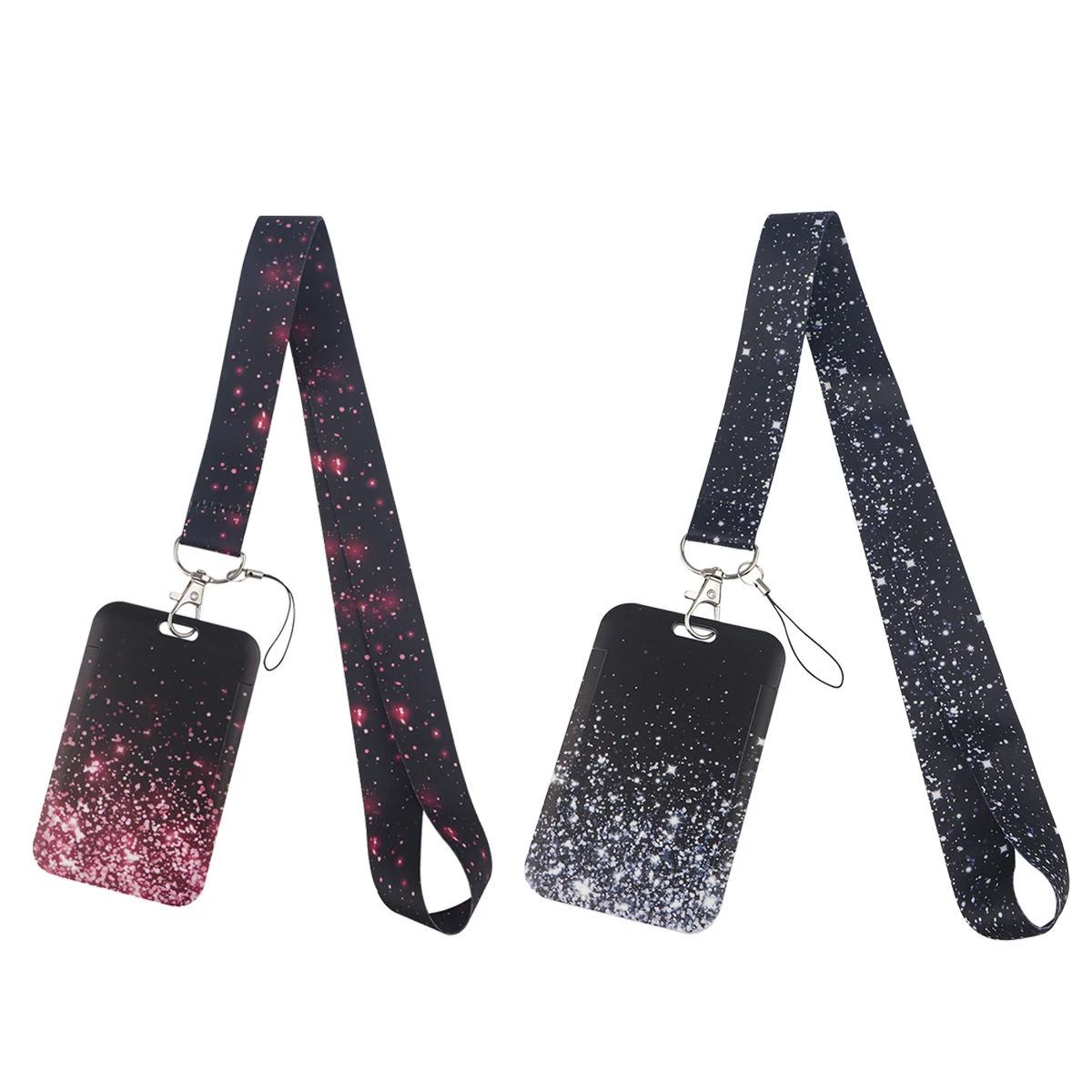 Simple Sequins Strap Lanyards for Keys Keychain Badge Holder ID Credit Card Pass Hang Rope Lariat Accessories Gifts For Women