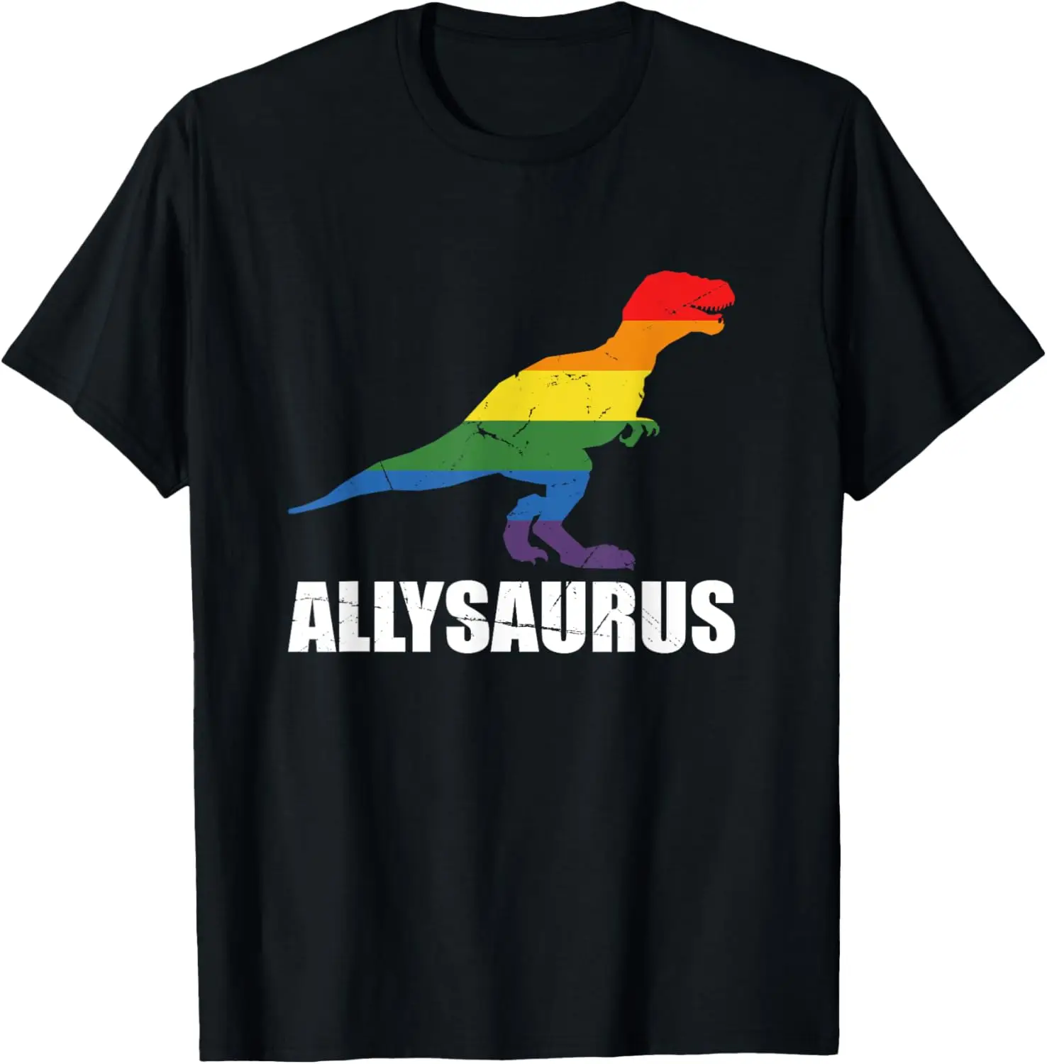 

New t-shirt - Allysaurus Dinosaur in Rainbow Flag T rex Ally LGBT Pride T-Shirt