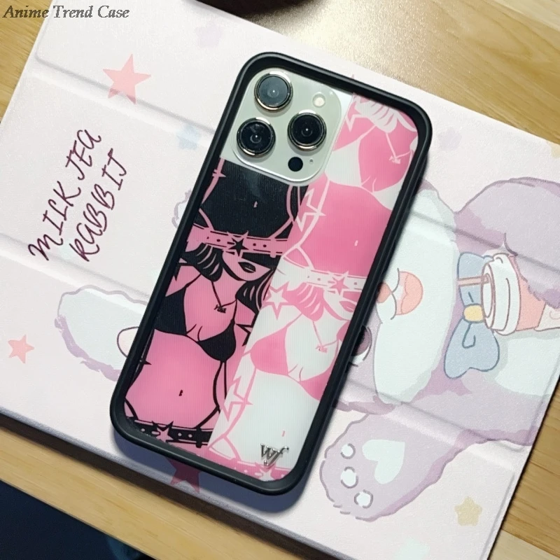 Wildflower 3D Bikini Girl swimsuit Femininomenon Phone Case for iPhone 16 15 14 13 12 17 Pro Max Plus 16pro 15pro WF Cover Funda