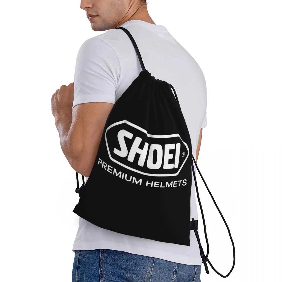 

Shoei Motorcycle Helmets Backpacks Portable Drawstring Bags Sports Bag Book Bags for Travel Students
