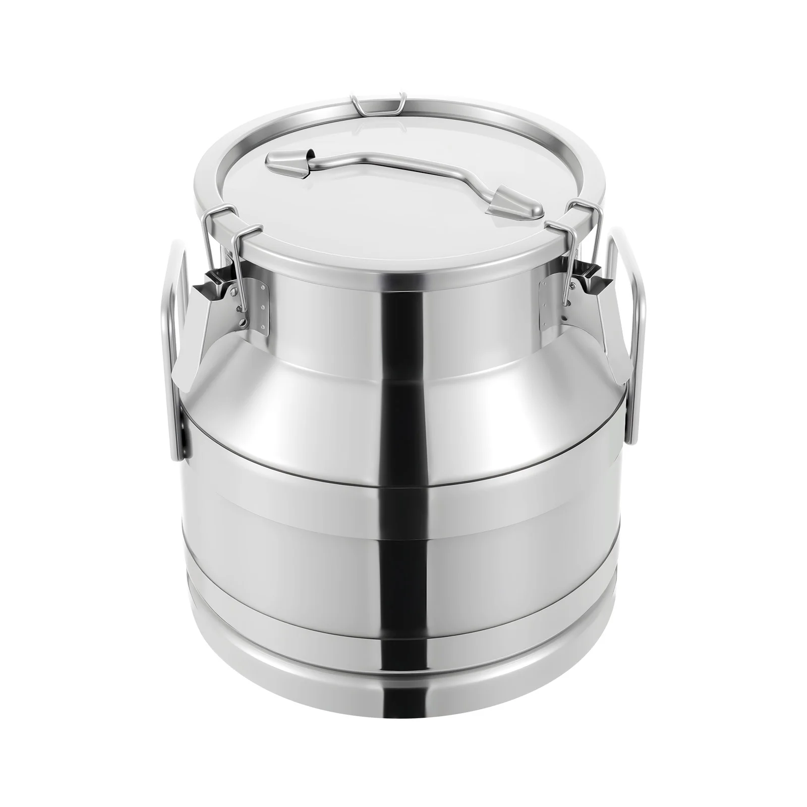 

20L/5.28gal Stainless Steel Milk Bucket Rice Cereal Grain Canisters Container with Sealed Lid Transport Jug with Thick Handle