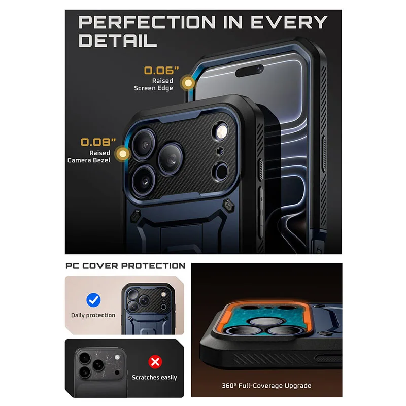 Etui SUPCASE For iPhone 17 Pro Case 6.3" (2025) UB Pro, wytrzymałe, pełne etui ochronne na telefon z wbudowaną osłoną ekranu — zdjęcie produktu 5