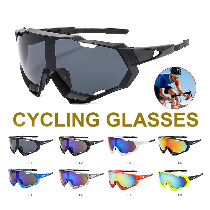 Herren-Fahrradbrille, grenzüberschreitend, für den Außenbereich, Damen, neue Sport-Sonnenbrille, winddicht, schillernd, integrierte Skibrille 9850