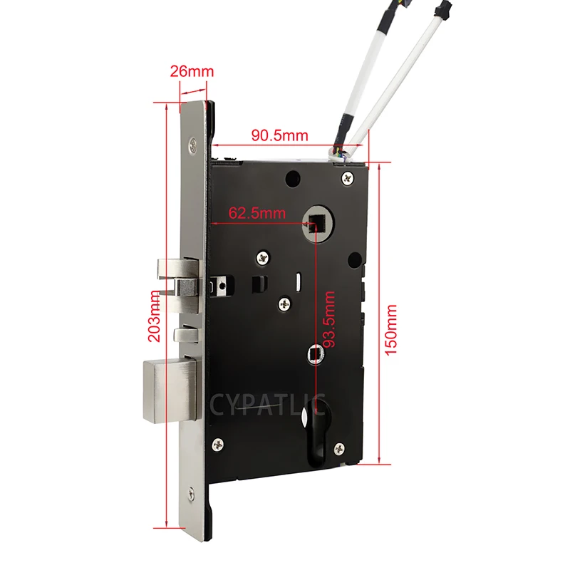 Portable M1 Card Electronic keyless hotel Door Lock System With #1 USA ANSI Mortise